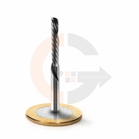 Fresa Down Cut 1 corte 4mm x 22mm, topo reto, corte invertido codigog