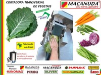 MÁQUINA DE PICAR COUVE INDUSTRIAL COM ESTEIRA MARCA MACANUDA