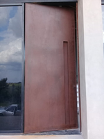 Casa do Corten - Porta pivotante em Aço Corten Whats Casa do Corten - Porta pivotante em Aço Corten Whats