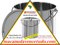 BALDE DE INOX PARA INDÚSTRIA - MACANUDA