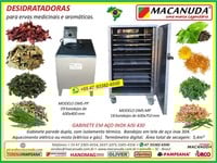 PRODUÇÃO DE CHÁS E FRUTAS SECAS, DESIDRATADORAS PROFISSIONAIS MACANUDA