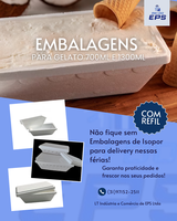 Embalagens para delivery de Gelato Caixinhas de Isopor Embalagens para delivery de Gelato Caixinhas de Isopor