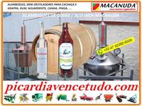 FABRICAR CACHAÇA EM CARAZINHO, ALAMBIQUE DE INOX-COBRE MARCA MACANUDA