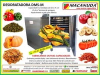 MÁQUINA INDUSTRIAL PARA DESIDRATAR FRUTAS - AÇO INOX MACANUDA