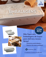 Embalagens para Gelato Caixas de Isopor